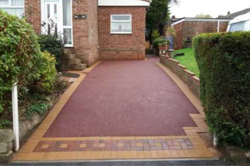 new red driveway tarmac